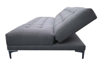Sofa Cama Reclinable El Bazar Store Verso Gris plata, Futon Abotonado Matrimonial 3 posiciones, Sala