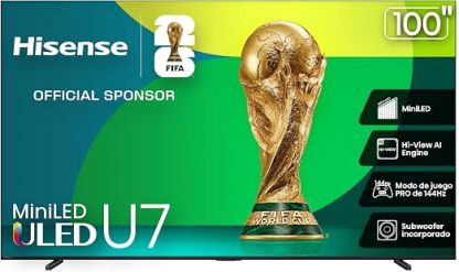 [Envío gratis]📺 Hisense Televisor QLED QD6S 65",75'',85'' ，100''4K Smart Fire TV | AI 4K Upscaler, Dolby Vision·Atmos, Modo Ocular y Game Mode Plus, Patrocinador Oficial Copa Mundial FIFA 2026™