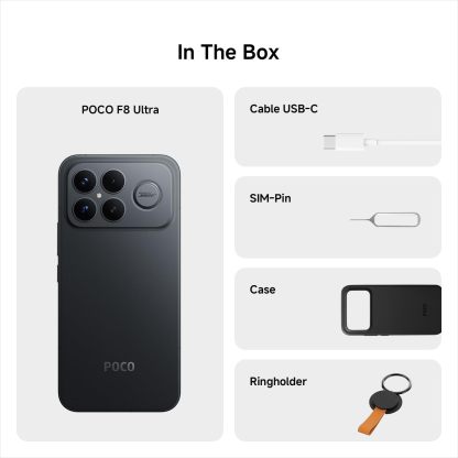 POCO F8 Ultra 5G AI Teléfono Gamer Desbloqueado 12GB RAM 256GB Pantalla 6.9" 2K Cámara 50MP NFC Dual SIM