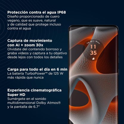 motorola Moto Edge 50 Pro - 512 GB Memoria, 12 GB RAM, Celular Desbloqueado, 1 Año de Garantía - Negro