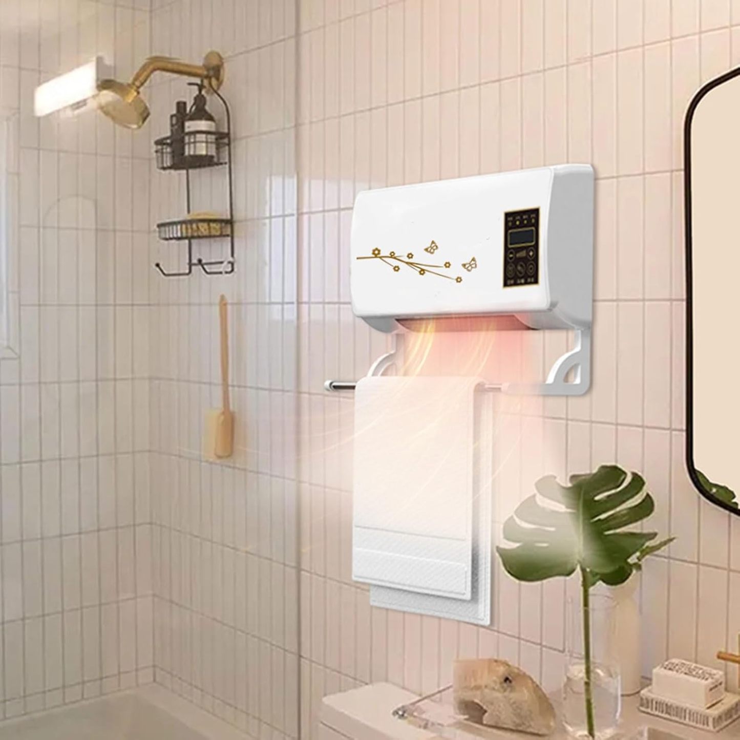 Aire Acondicionado Calentador Doméstico Calentador Montado en la Pared Móvil Ventilador Pared del Baño
