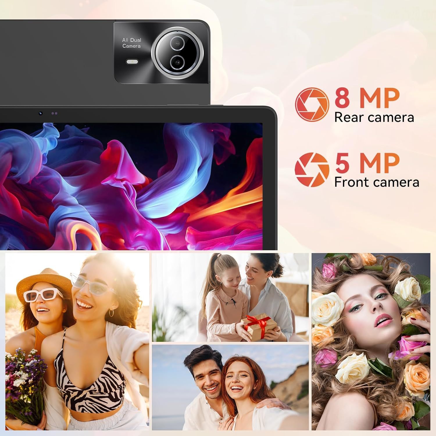 URAO Tablet Android 15, 14 pulgadas 30 GB RAM, 256 GB ROM, 1920 x 1200 IPS FHD, 10000 mAh, carga rápida de 30 W, procesador Octa-Core, Wi-Fi 6, BT 5.4,...