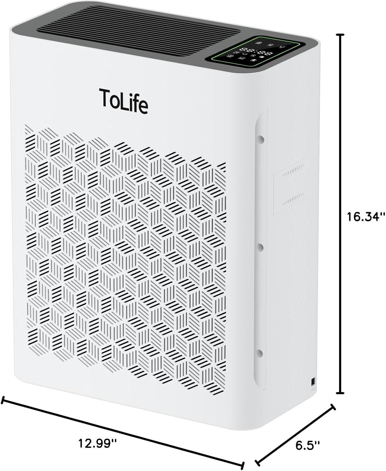 Tolife Purificador de aire para habitación grande, purificadores de aire para el hogar y pelo de mascotas con filtro lavable, limpiador de aire para recámara de hasta 1095 pies² polvo humo olor, modo