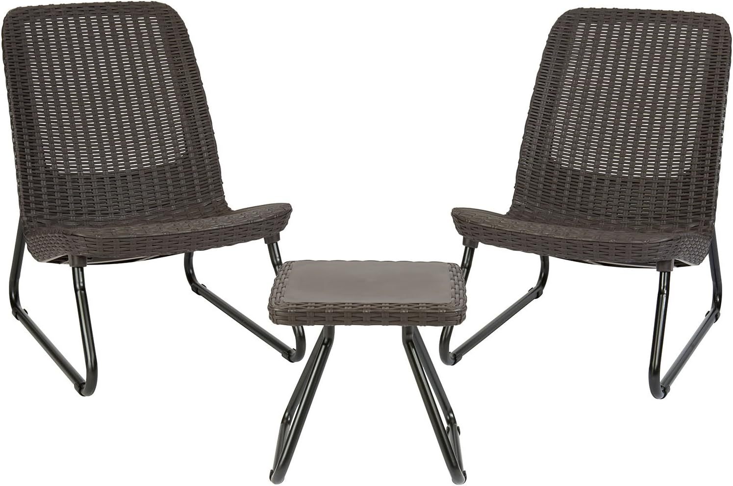 Keter Juego de Muebles de Jard��n Rio Patio Set, para Terraza Balc��n o Piscina, Resistente A Todo Clima, Resina De Polipropileno y Aluminio, Color Marr��n