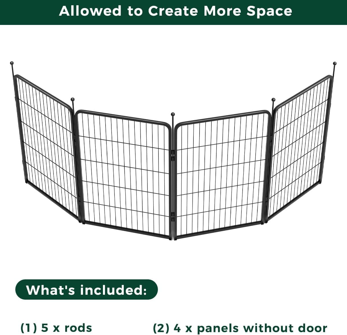 FXW Rollick Corral para Perros para Patio, RV Camping│Patentado, 24 Pulgadas 8 Paneles
