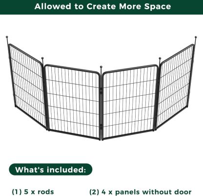FXW Rollick Corral para Perros para Patio, RV Camping│Patentado, 24 Pulgadas 8 Paneles