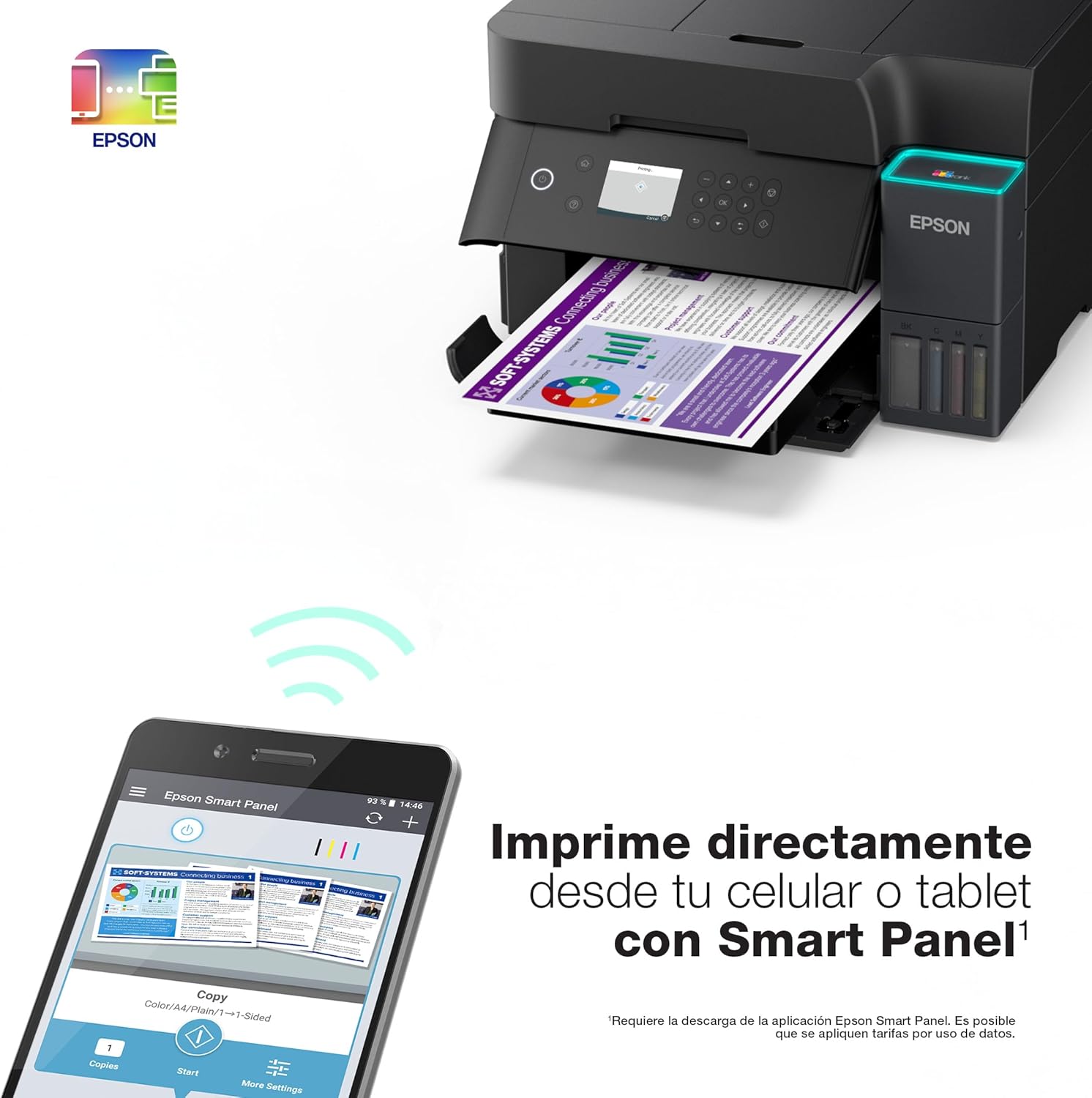 Epson Impresora Multifuncional a Color Inalámbrica con Sistema de Tanque de Tinta EcoTank L6370