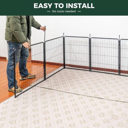 FXW Rollick Corral para Perros para Patio, RV Camping│Patentado, 24 Pulgadas 8 Paneles