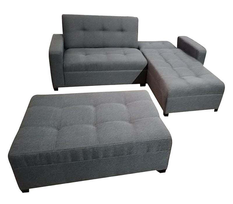 Sofa Cama King Size Tapatios Muebles Tela Oslo Oxford con Portavasos 3 Posiciones