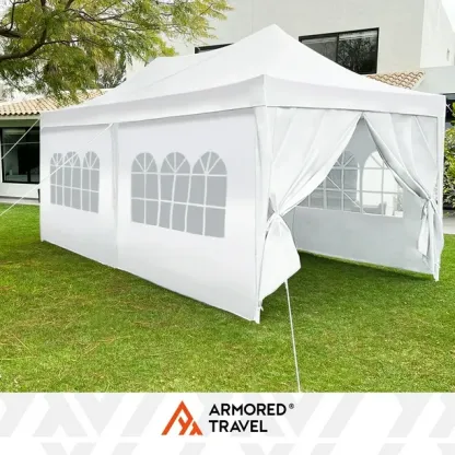 Toldo con paredes Carpa plegable retráctil 3x6 m para jardín eventos Armored Travel Reforzado + maleta