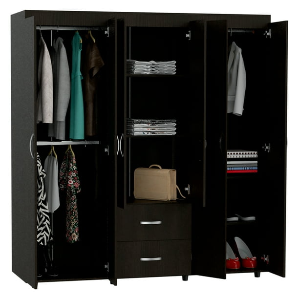 Closet Armable Bariloche Wengue Armario Recámara Excelsior Excelsior Moderno