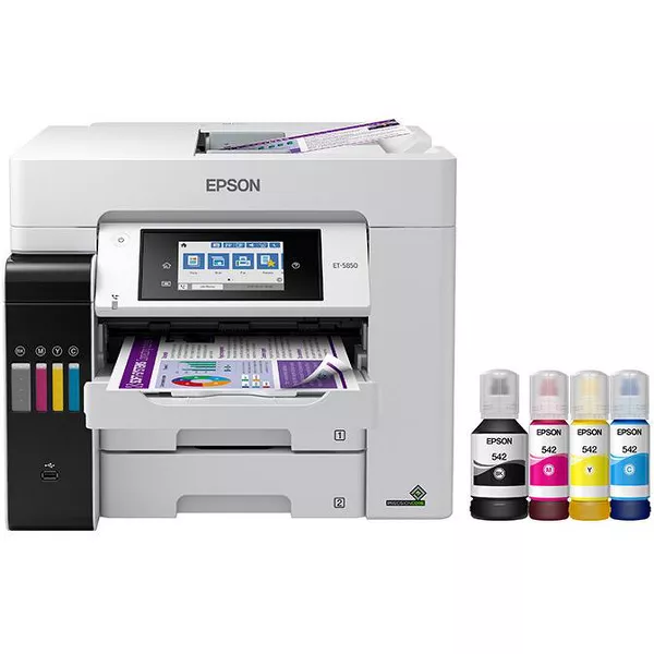 Impresora multifunción a color inalámbrica Epson EcoTank Pro ET-5850 Supertank