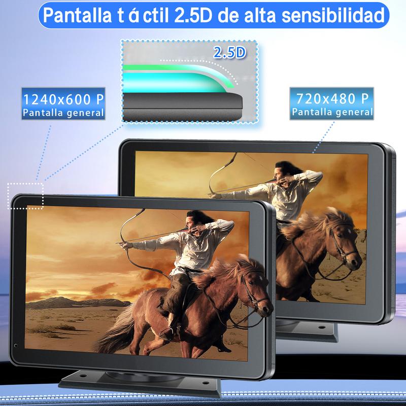 【Hieha】Regalo de Año Nuevo: 2026 La pantalla portátil más nueva de Carplay para automóvil, pantalla táctil IPS de 7 pulgadas, Compatible con CarPlay y Android Auto, Cámara de Respaldo, estéreo para automóvil, soporte para GPS, Bluetooth, FM, WiFi