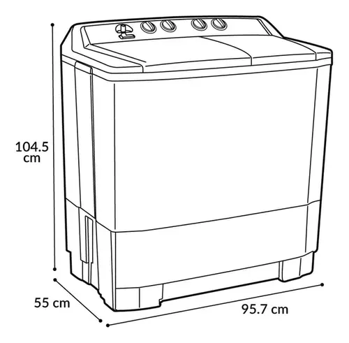 Lavadora Semiautomática Doble Tina 20kg Hisense Wsa2001p