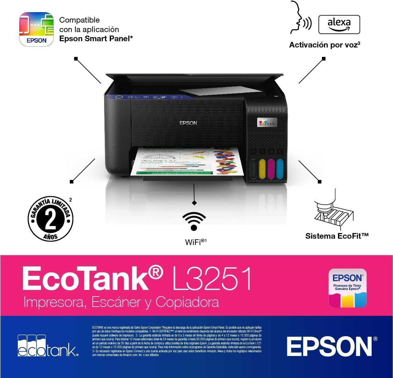 Epson Ecotank Impresora Multifuncional a Color L3210