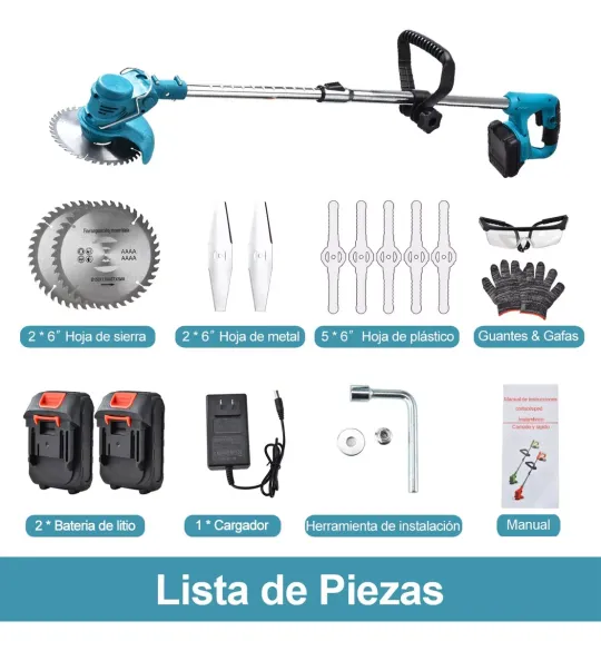 Desbrozadora Inalámbrica Electrica Podadora Cortadora Pasto