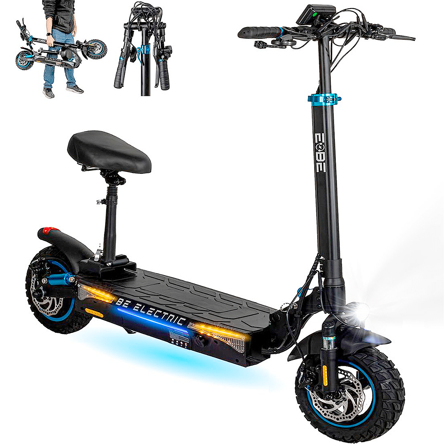 Scooter Electrico Plegable E-be Bx45 Monopatin 45km 1000w