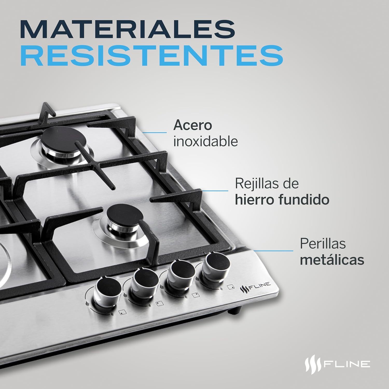 Parrilla De Gas Empotrable 4 Quemadores | Vidrio Templado | Gas LP Y Gas Natural | Encendido Electrónico | Estufa De Mesa | Parrilla De Inducción | Fácil Limpieza