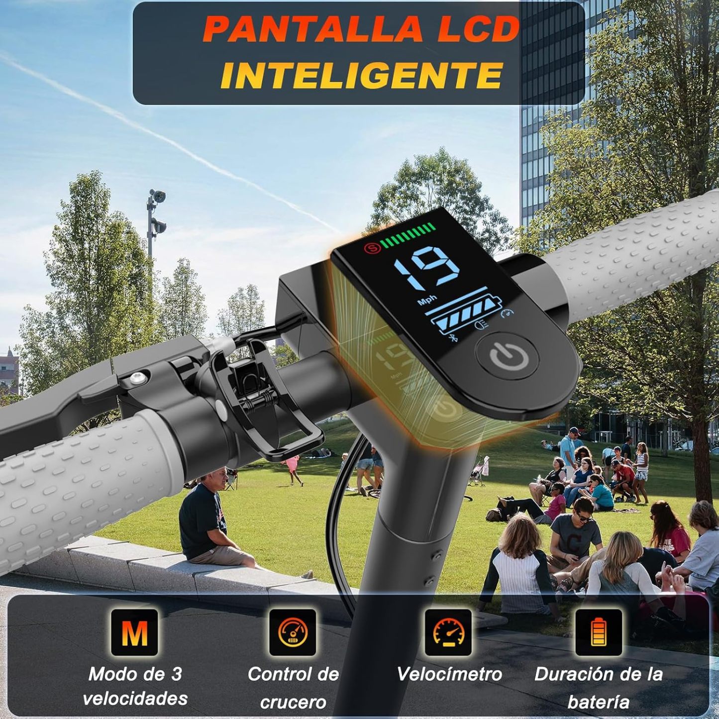 🛴 Patinete eléctrico para adultos con resistente marco de aleación de aluminio, ruedas de 8.5 pulgadas, potente motor de 700W, velocidad 30 km/h, autonomía 35 km, carga 265 LBS y control inteligente mediante App