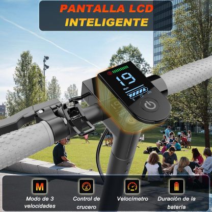 🛴 Patinete eléctrico para adultos con resistente marco de aleación de aluminio, ruedas de 8.5 pulgadas, potente motor de 700W, velocidad 30 km/h, autonomía 35 km, carga 265 LBS y control inteligente mediante App