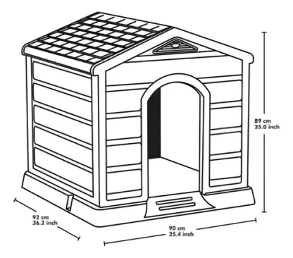 Casa Para Perro Térmica 92 X 90 X 89 Cm Rimax Raza Grande Color Marrón claro