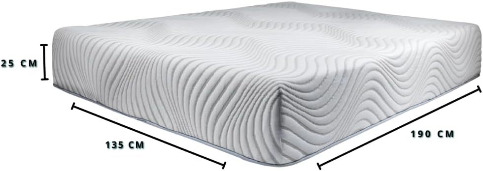 COLCHONES MONAL CONFORT, Colchón de 25 cm de Grueso | Memory Foam y Tecnología Adaptativa | Colchón en Caja | La combinación Perfecta de Confort y Soporte Modelo Elian Plus Individual