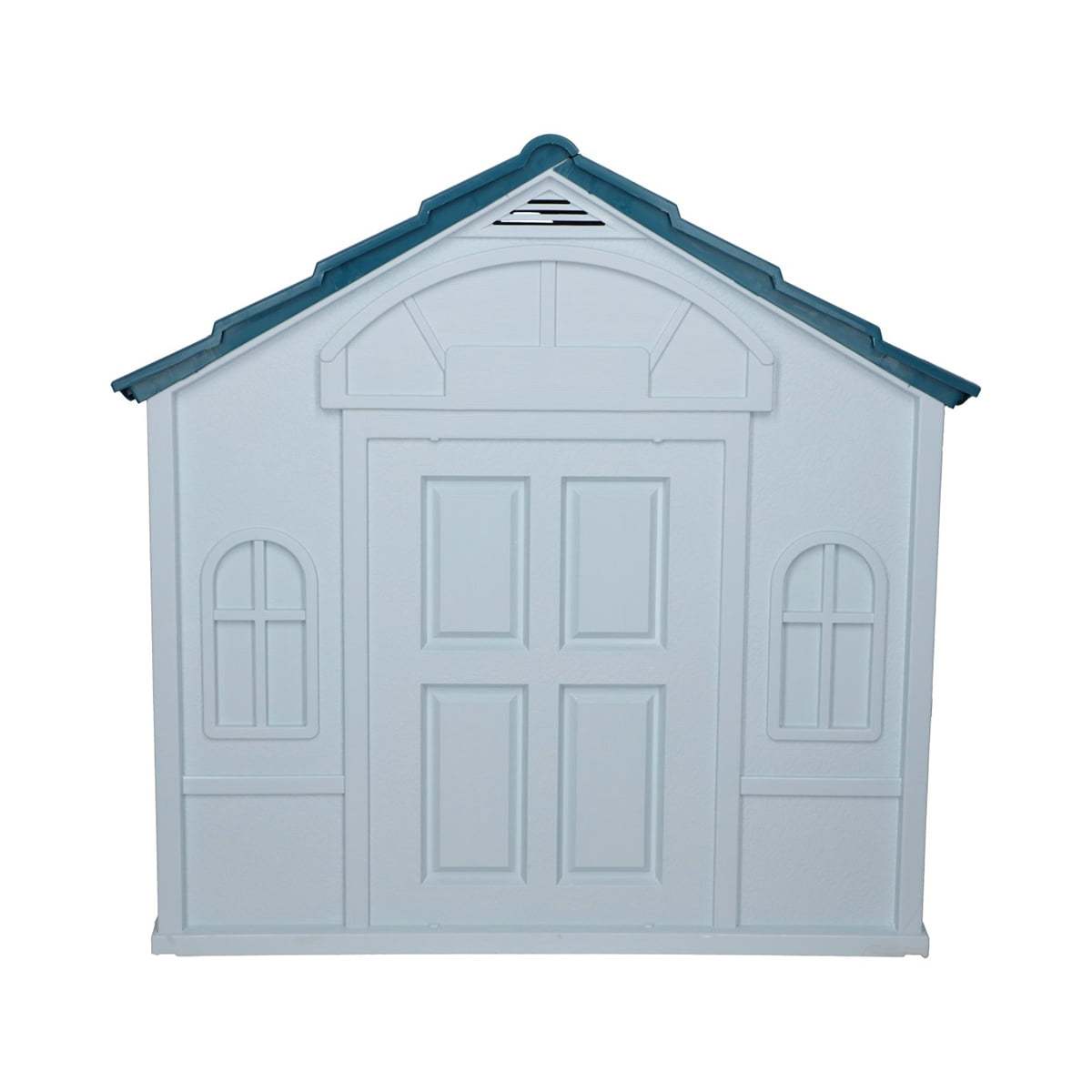Casa para Perro Grande MascoAmigo con Puerta Metálica-Térmica- de plástico 98x82x84 cm Azul