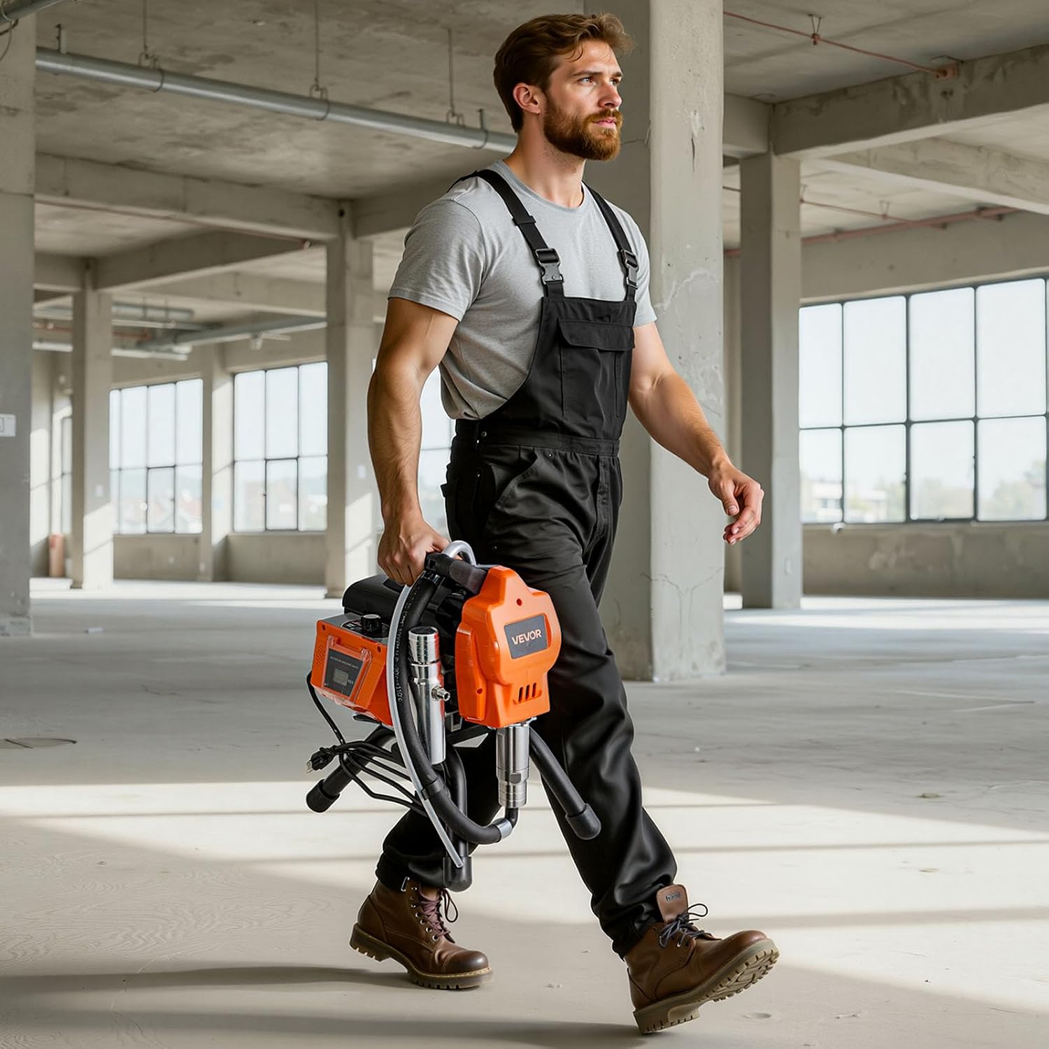 🛠️Pulverizador de Pintura Sin Aire 650W /750W /950W /1500W Alta Presión, Incluye Manguera, Varilla de Extensión, Boquillas y Cepillo de Limpieza, Máquina Eléctrica para Pintar Interiores y Exteriores