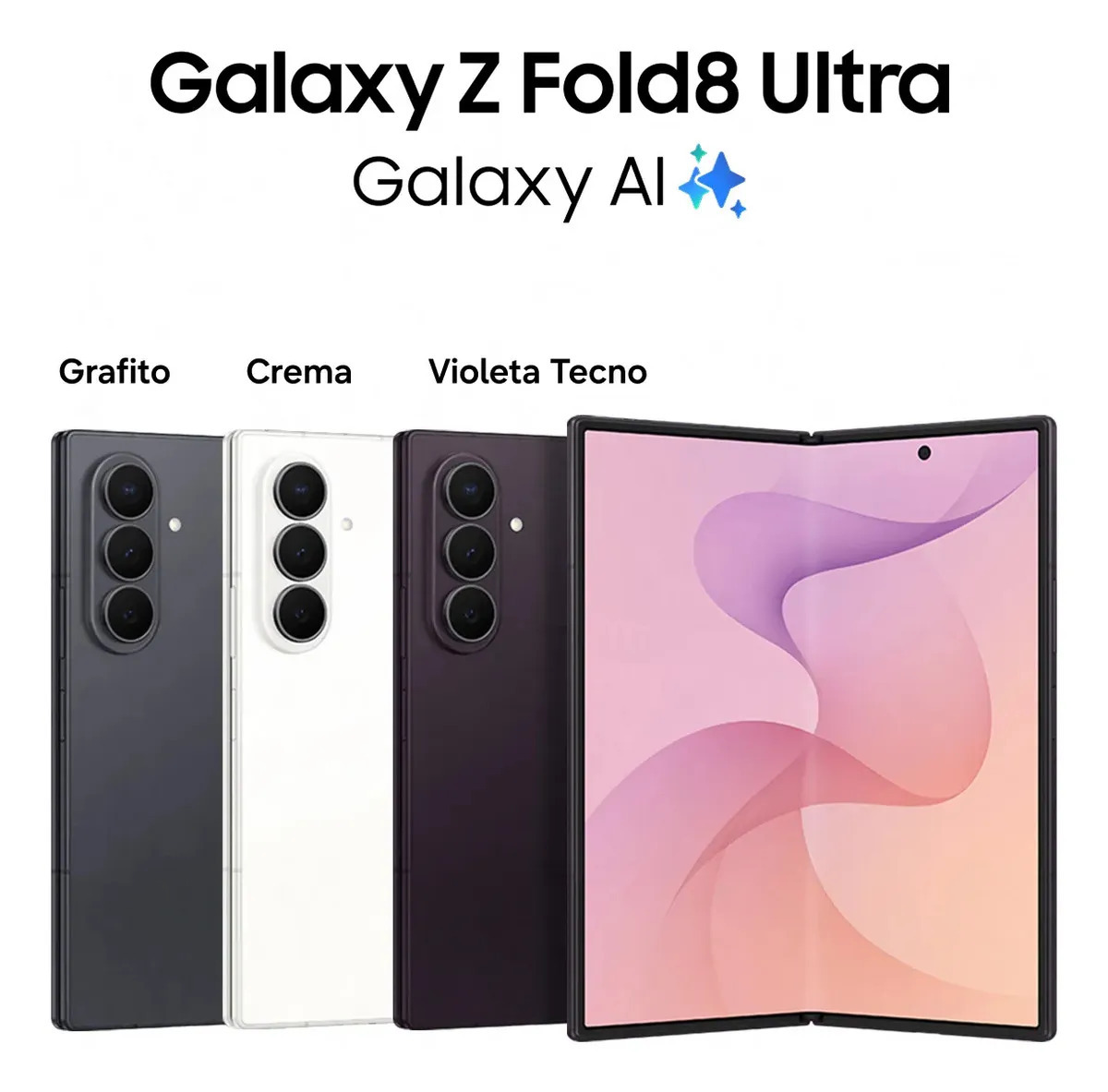 📱Celular Plegable Tipo Fold Ultra, Color Violeta, Almacenamiento Interno 1TB, Pantalla Plegable Grande, Alto Rendimiento para Multitarea, Fotografía y Entretenimiento