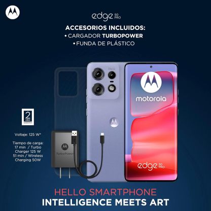 motorola Moto Edge 50 Pro - 512 GB Memoria, 12 GB RAM, Celular Desbloqueado, 1 Año de Garantía - Negro