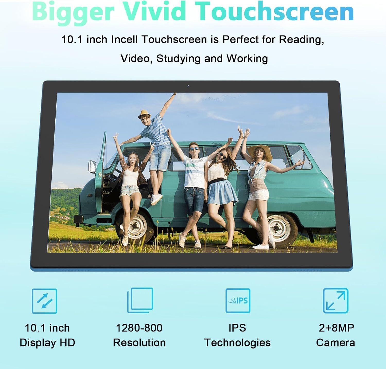 Tablet Android 15 de 10 pulgadas, 18 GB de RAM+128 GB de ROM/2 TB expandible, tabletas 2 en 1 con funda de teclado, lápiz capacitivo de mouse, procesador de cuatro núcleos de 2.0 GHz, visualización