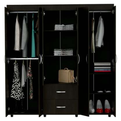 Closet Armable Bariloche Wengue Armario Recámara Excelsior Excelsior Moderno