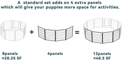 FXW Rollick Corral para Perros para Patio, RV Camping│Patentado, 24 Pulgadas 8 Paneles