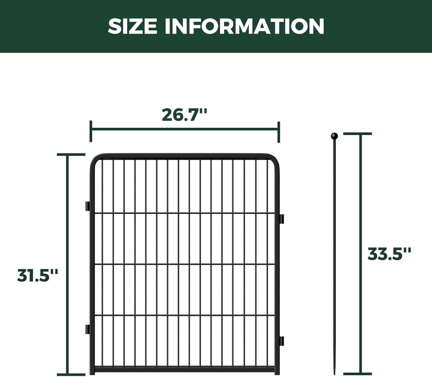 FXW Rollick Corral para Perros para Patio, RV Camping│Patentado, 24 Pulgadas 8 Paneles
