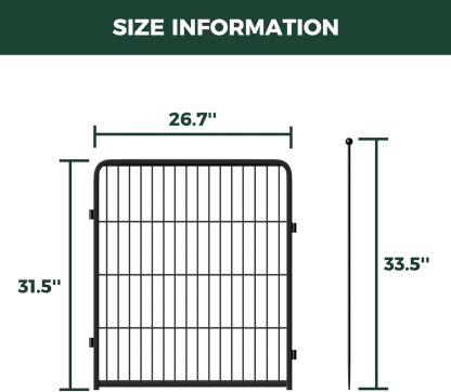 FXW Rollick Corral para Perros para Patio, RV Camping│Patentado, 24 Pulgadas 8 Paneles