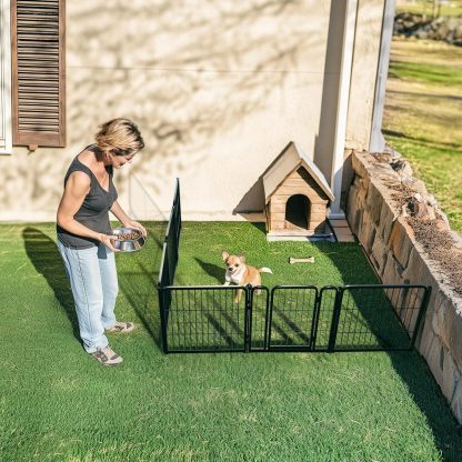 FXW Rollick Corral para Perros para Patio, RV Camping│Patentado, 24 Pulgadas 8 Paneles