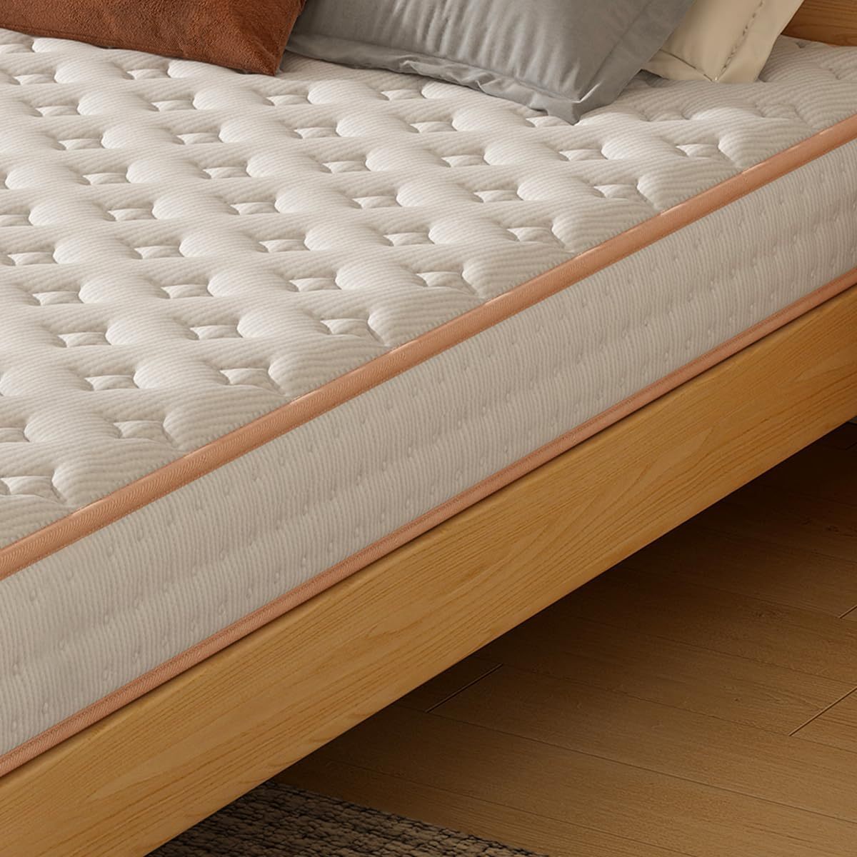 MOCOERL Colchón Individual de Espuma Viscoelástica, Alta Elasticidad, Ultra Transpirable, El Colchón se Puede Utilizar por Ambos Lados.190 cm x 100 cm x 18cm