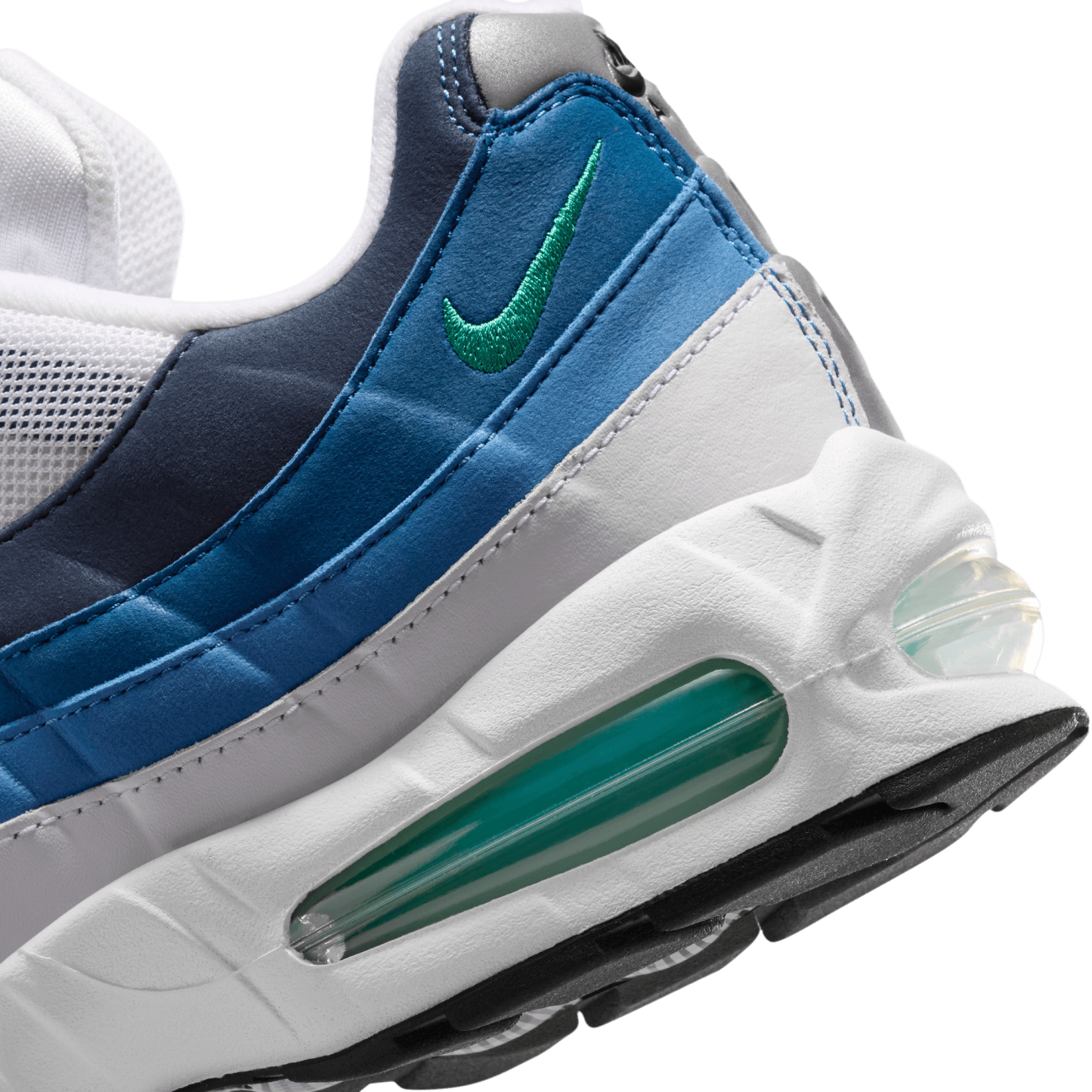 Nike Air Max 95 - Men's - Emerald Green/White/Lake Blue - Image 8