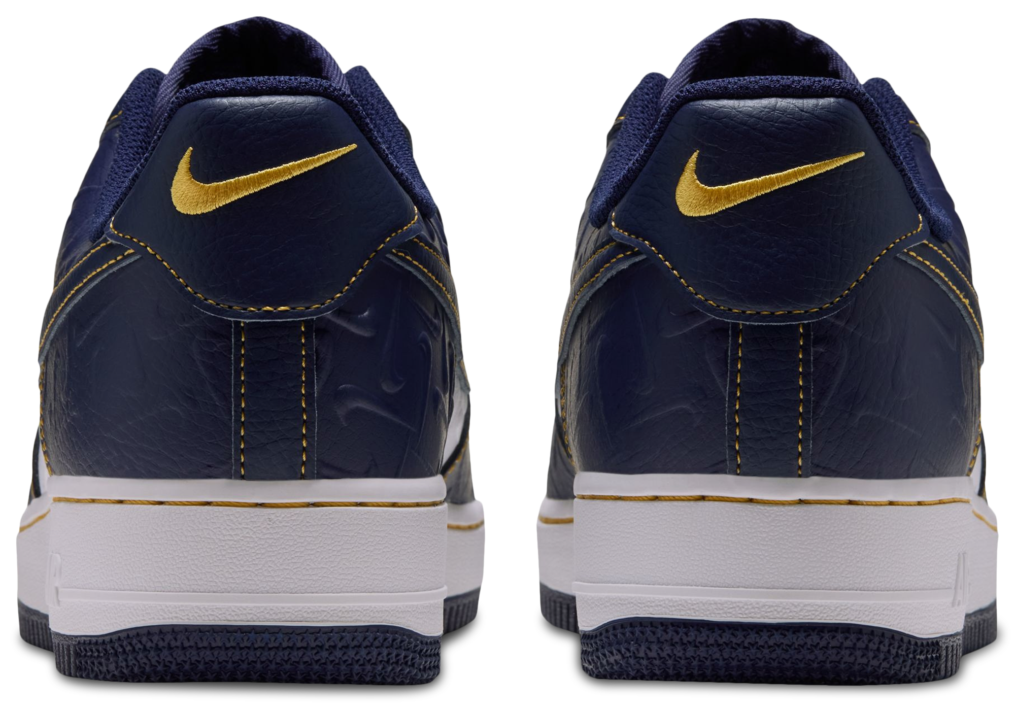 Nike Air Force 1 Low LE - Summit White/Yellow Ochre/Midnight Navy - Image 3