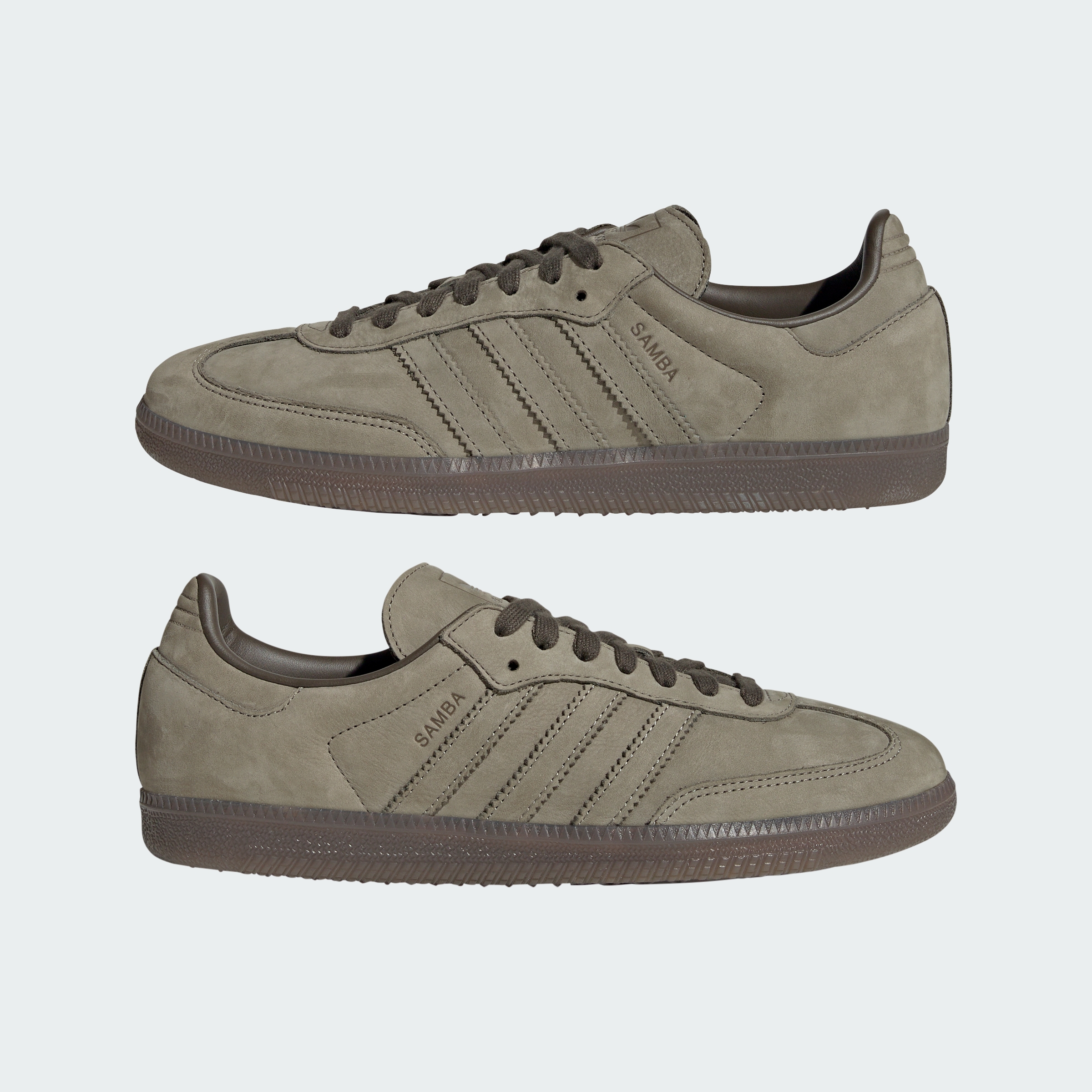 adidas SAMBA OG SHOES - Clay / Shadow Olive / Gum - View 9