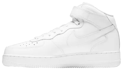 Nike Air Force 1 Mid '07 LE - White/White - Image 2