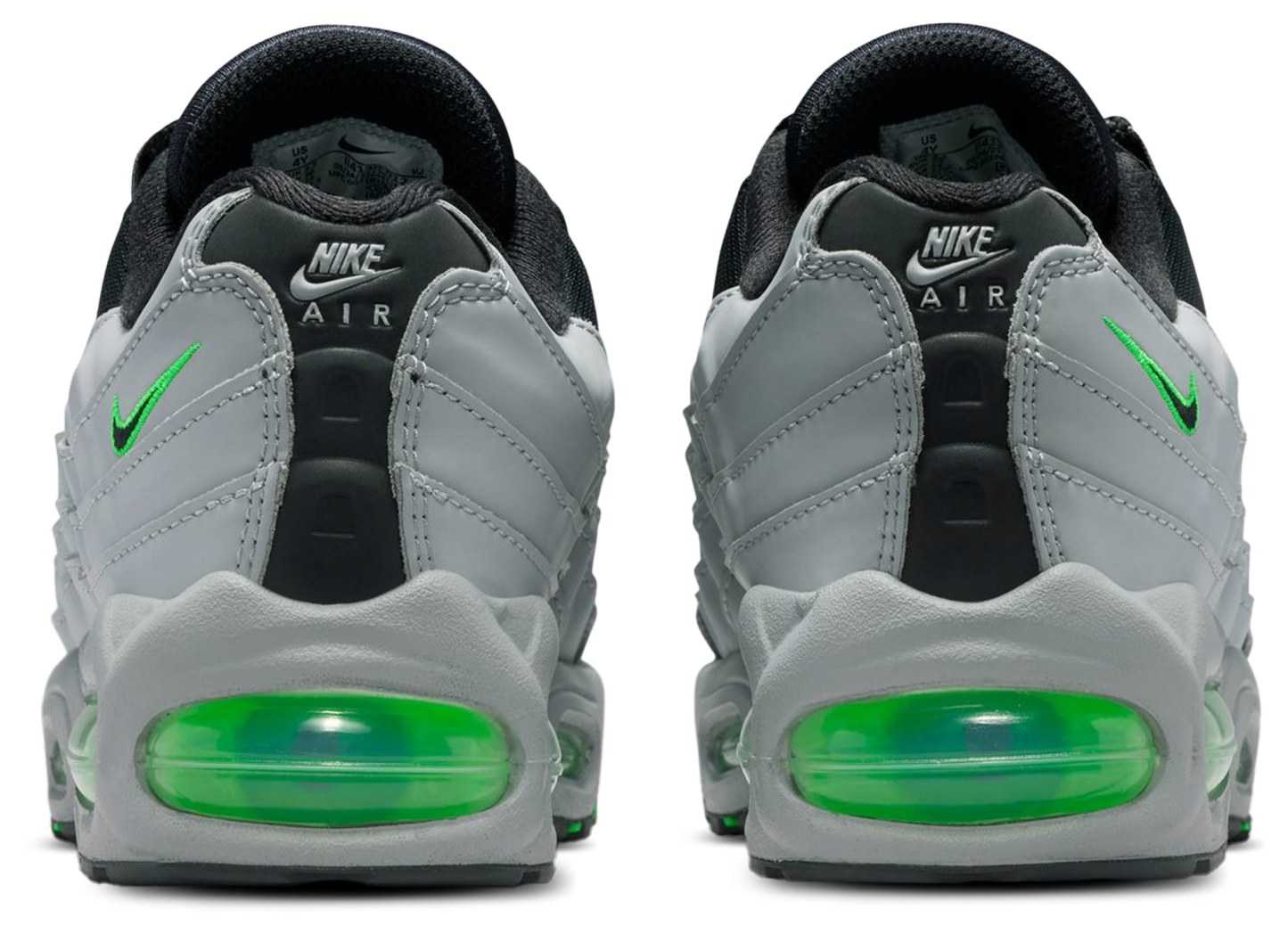Nike Air Max 95 BB Leather 童款 - Light Smoke/Green Strike - Image 3
