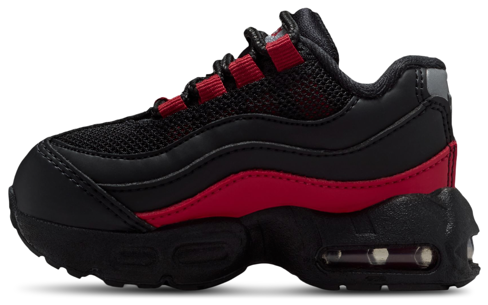Nike Air Max 95 Recraft 童款 - Team Crimson/Wolf Grey/Black - Image 2