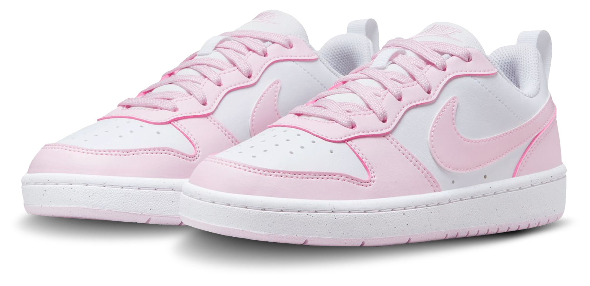 Nike Court Borough Low Recraft 童款 - White/Pink Foam - Image 7