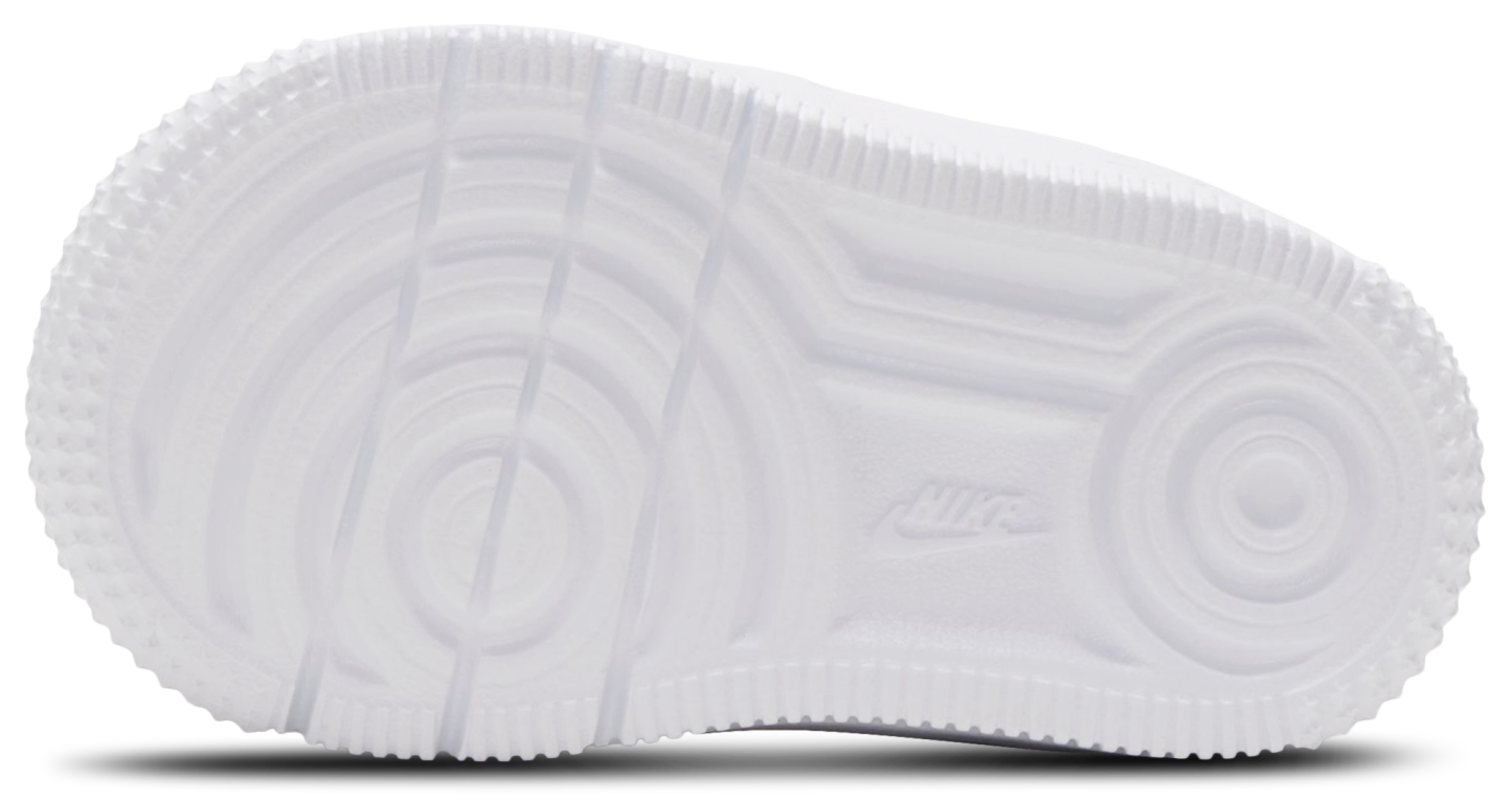 Nike Air Force 1 Low Lace 童款 - White/Black/Silver - Image 5