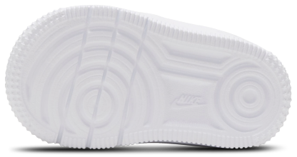 Nike Air Force 1 Low Lace 童款 - White/Black/Silver - Image 5