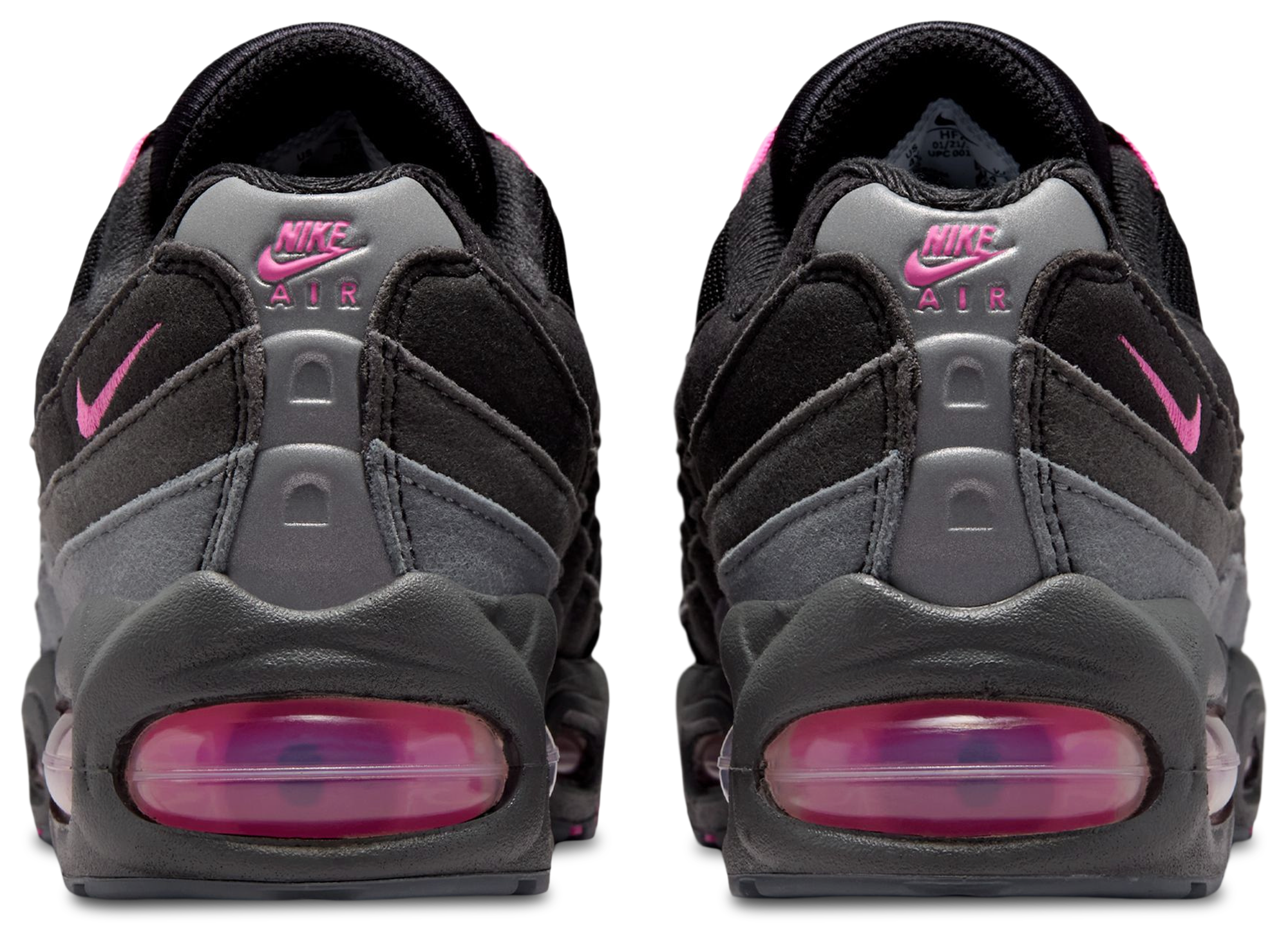Nike Air Max 95 童款 - Black/Playful Pink/Cool Gray - Image 3