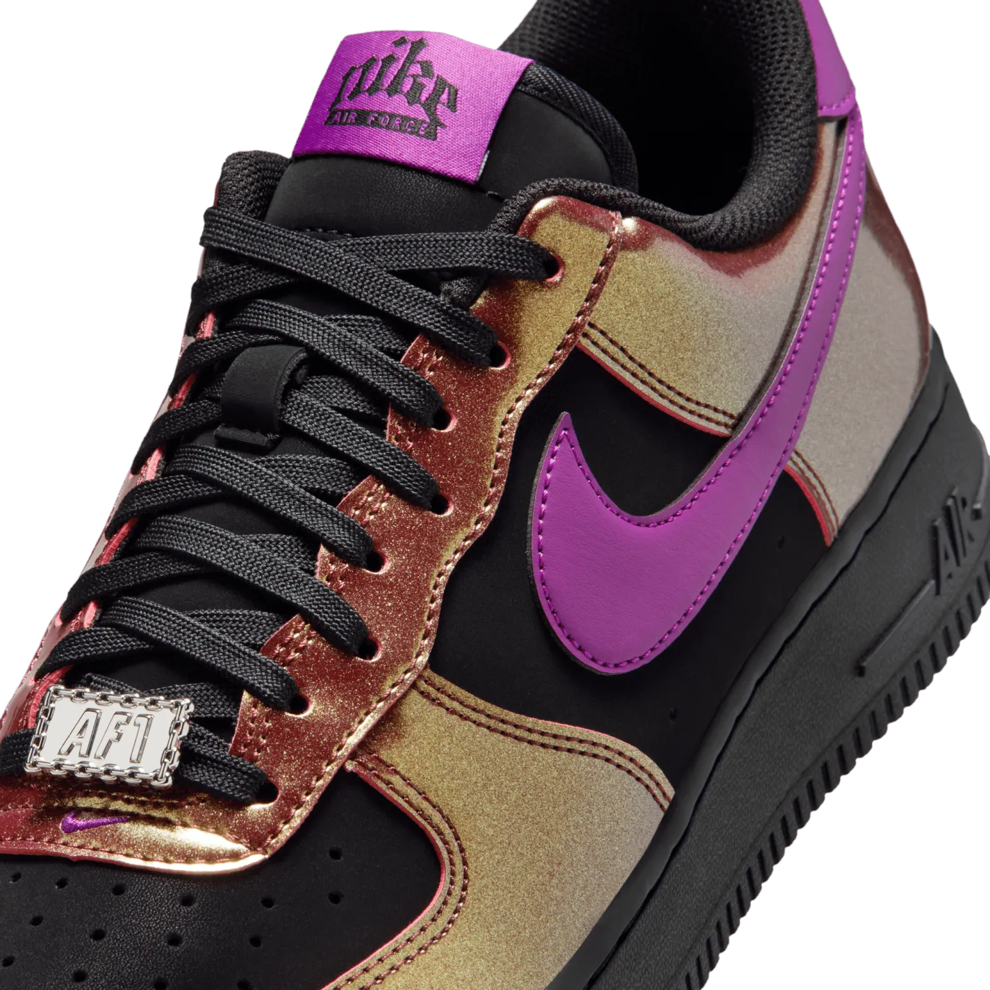 Nike Air Force 1 '07 LV8 - Gold/Black/Bold Berry - Image 7