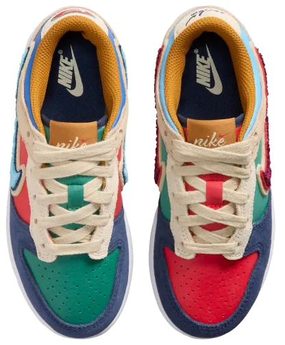 Nike Dunk Low 童款 - Blue/Red - Image 6