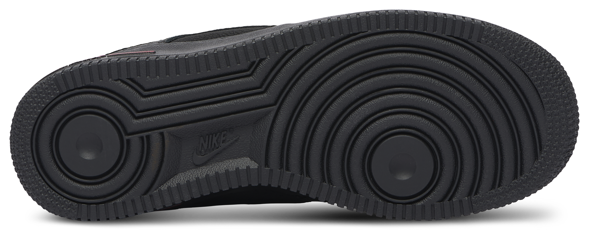 Nike Air Force 1 Low 童款 - Black/Grey/Red - Image 5